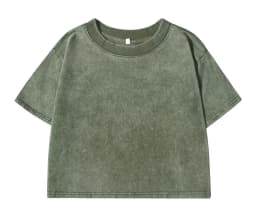 100% Cotton Washed T-Shirts For Women Loose O-Neck Crop Tops Y2k Street Female Clothes Summer Casual Vintage Short Sleeve Tees