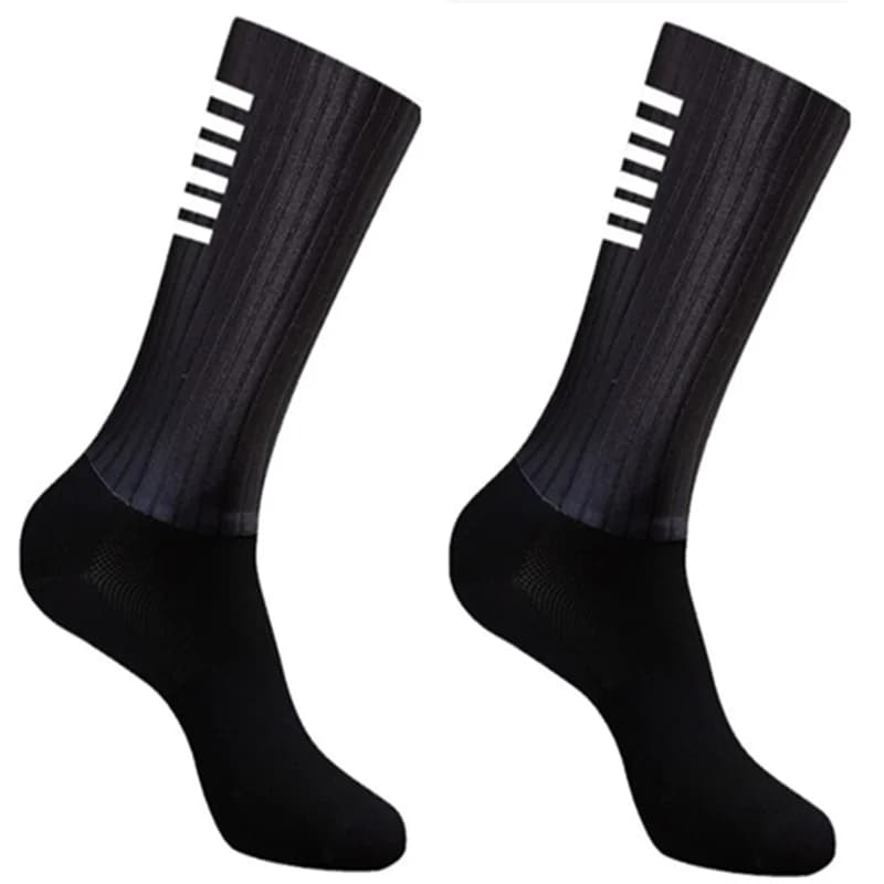 2026 New Summer Whiteline Anti Aero Socks Slip Silicone Cycling Socks Men Bicycle Sport Running Bike Socks Calcetines