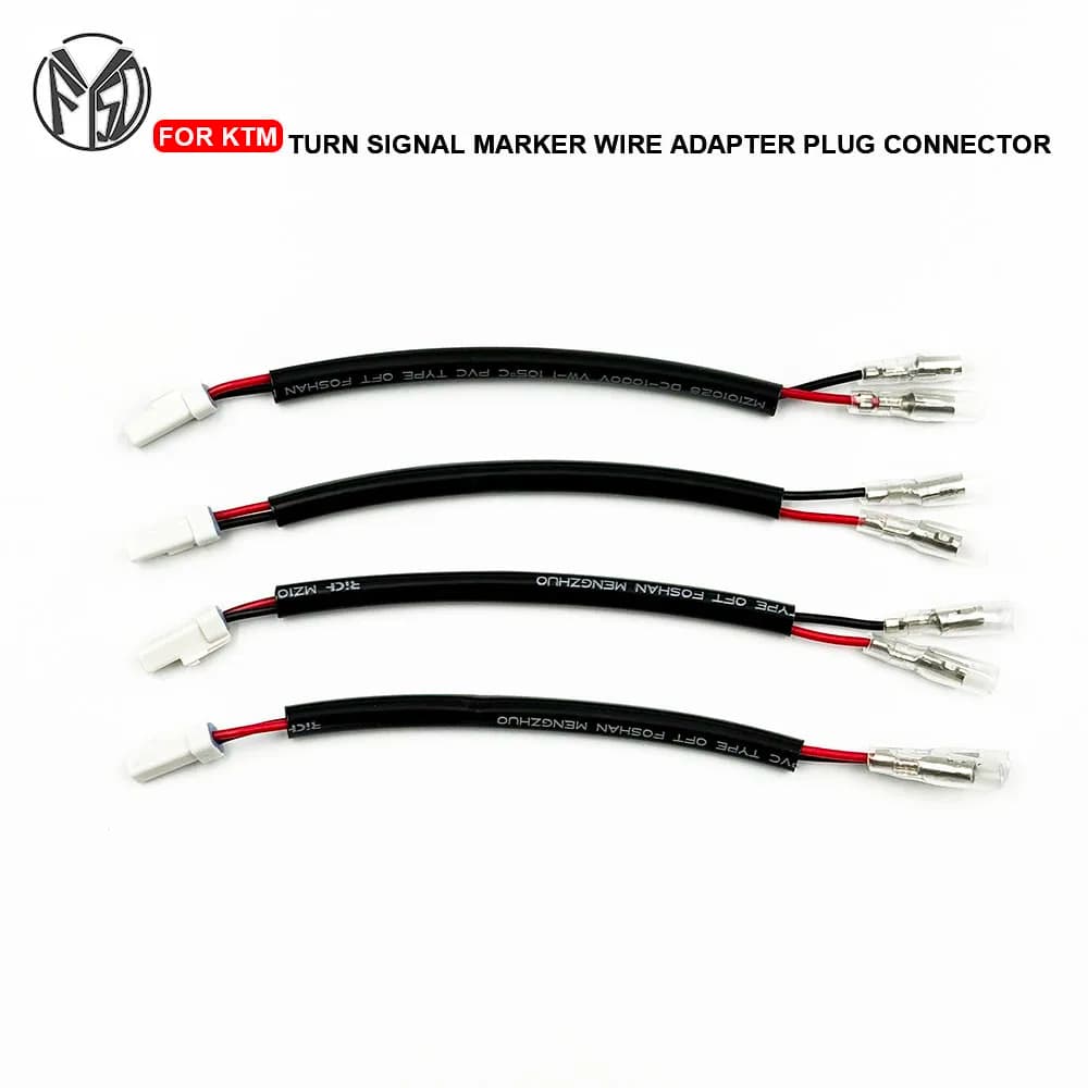 Wire Adapter Plug Connectors 2 Power Cords For KTM 125 200 250 690 790 990 DUKE SMC SMC-R Connecting Line Turn Signal Marker