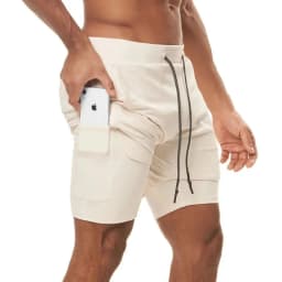 Summer Man Fitness Sport Shorts Men's Jogging Gym Bodybuilding Short Pants Breathable Training Sportswear double-deck Shorts Men