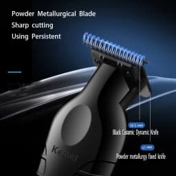 Kemei 2299 Professional Men's Hair/Beard Trimmer with Zero Gap Hair Clipper and T-Shaped Blade, Cordless Charging