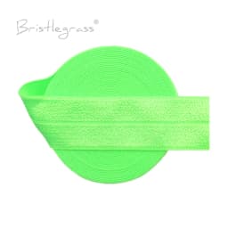BRISTLEGRASS 2 5 10 50 100 Yard 1" 25mm Solid Shiny Fold Over Elastics Spandex Satin Bands Tape Headband Tutu Dress Sewing Trim