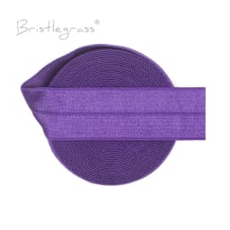 BRISTLEGRASS 2 5 10 50 100 Yard 1" 25mm Solid Shiny Fold Over Elastics Spandex Satin Bands Tape Headband Tutu Dress Sewing Trim