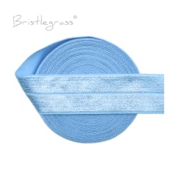 BRISTLEGRASS 2 5 10 50 100 Yard 1" 25mm Solid Shiny Fold Over Elastics Spandex Satin Bands Tape Headband Tutu Dress Sewing Trim