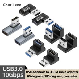 90 Degree USB 3.0 Male to Female Right Angle Extension Adapter USB Upward Elbow Adapter 10Gbps For Laptop PC Connector Converte
