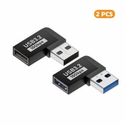 90 Degree USB 3.0 Male to Female Right Angle Extension Adapter USB Upward Elbow Adapter 10Gbps For Laptop PC Connector Converte