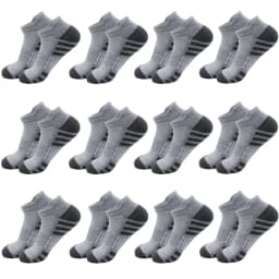 6/24 Pairs Cushioned Breathable Ankle Athletic Running Socks Low Cut Sports Tab for Men And Women