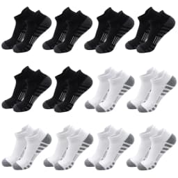 6/24 Pairs Cushioned Breathable Ankle Athletic Running Socks Low Cut Sports Tab for Men And Women