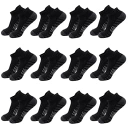 6/24 Pairs Cushioned Breathable Ankle Athletic Running Socks Low Cut Sports Tab for Men And Women
