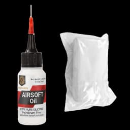 Airsoft Silicone Lubricant with Precision Needle Tip & Cleaning Wipes for Paintball GBB AEG O-Rings Petroleum-Free Oil 30ml Set