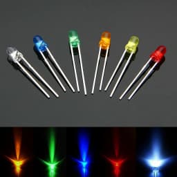 200 PCS,3mm 5mm,LED Diodes Assorted Kit,White Green Red Blue Yellow,LED Light Emitting Diode Electronic Kit,Indicator Lights