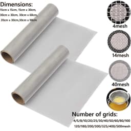 1pcs 304 Stainless Steel Filter Screen 5/8/20/30/40-500 Mesh Woven Wire High Quality Stainless Steel Screening Filter Sheet