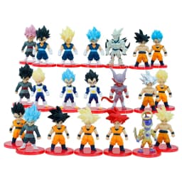 21pcs/lot Dragon Ball Mini Figure Super Saiyan Goku Vegeta Action Figures DBZ Dolls Model Toys Gifts