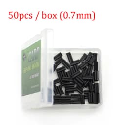50pcs Carp Fishing KRIMPS For Stiff Coated Braids Mono Leader Crimps 0.6 Or 0.7mm For Chod Hair Rigs Ronnie Rigs Equipment
