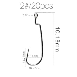 Supercontinent Offset with Big Rings Carbon Steel Crank Hooks Tackle Worm Hooks with Big Eyes Ring
