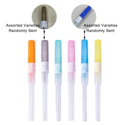 6pcs Sterilized Catheter Piercing Needles Supply Professional Piercing Stores Home Nose Lip Ear Eyebrow Body Piercing Needle