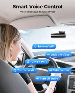 AZDOME M300S 4K Dash Cam Front and Rear, Built-in ADAS WiFi GPS Dash Camera for Cars, Free 64GB Card, Voice Control, Night Visio