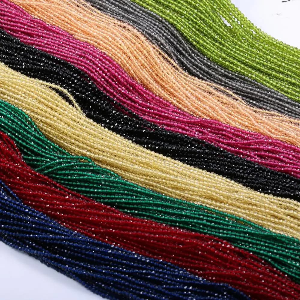 1PC Natural Spinel Beads 2-3mm Faceted Loose Beads Natural Stone Spacer Beads for DIY Bracelet Necklace Jewelry Making Accessory