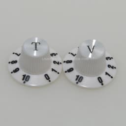 2/4pcs Aluminum Guitar Tone and Volume Speed Control Knobs Silver Silver Top Hat Bell For GB LP SG Electric Guitar