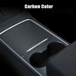 For Tesla Model 3 Y 2021-2023 Center Console Panel Sticker Wood Grain Film Carbon Central Control Cover Car Interior Accessories