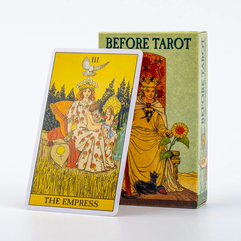 Before Tarot 78 Card Deck 10.4*6.1cm for Beginners Traditional Images Oracle Deck Divination Board Game Tarot Entertainment