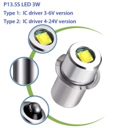 P13.5S P13 5S LED Bulb 3W PR2 3V 6V 4.5V 18V LED Flashlight Replacement Bike Work Torch Maglite Led Conversion Kit