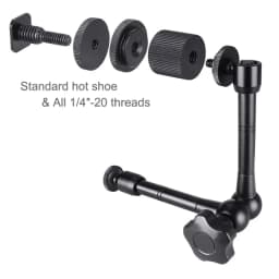 Super Clamp 7/11 Inches Adjustable Magic Articulated Arm for Mounting Monitor LED Light LCD Video Camera Flash Camera DSLR