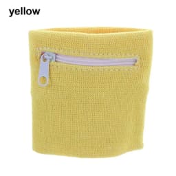 Unisex Colorful Cotton Wrist Band Wrist Protection Purse Bag With Zipper Pocket Sports Wristband For Gym Sports Running Cycling