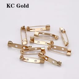 50pcs/lot 15 20 25 30 35mm Brooch Clip Base Pins Blank Safety Pins Brooch Settings Base For DIY Jewelry Making Findings Supplies