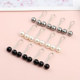 12pcs /Set Pins Hijab Pearl Pins Headscarf Durag Soft Turban Head Wraps For Women Scarf Clips Muslim Arab Hijab Accessories