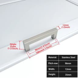 Square Furniture Hardware Black Cabinet Handle Stainless Steel Kitchen Door Knobs Cupboard Wardrobe Drawer Pulls