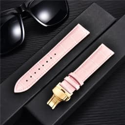 REMZEIM Bamboo Pattern Genuine Leather Watch Strap First layer Cowhide Watch Band 18/20/22/24mm With Steel Butterfly Buckle