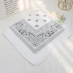 Bandana Square Head Hip Hop Black Scarves Women Sports Bandana Hair Band Neck Scarf Sports Headwear Handkerchief
