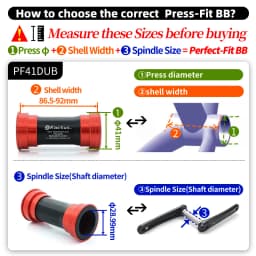 PF4124 BB86 92 Pressfit Bottom Brackets Mtb Road Bicycle BB PF4130 PF41-DUB Frame Shell 86.5-92mm Fit for Shimano SRAM GXP-DUB