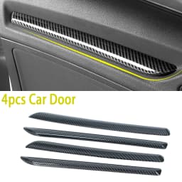 Car LHD Center Console Door Panel Carbon Fiber Trim ABS For Audi A3 S3 RS3 2014-2018 Interior Moldings Cover Trims