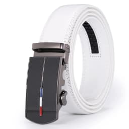 Luxury White Golf Belt for Men High Quality Leather 110-130 Plus Size Designer Business Waist Strap Cowskin Male Causal Jeans