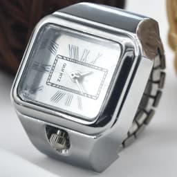 Ring Quartz Watch New Hot Selling Creative Roman Literal Alloy Shell Finger Square Dial Couple Men And Women