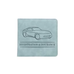 Car Registration Driver's License and Insurance Card Holder - Leather Vehicle Glove Box Automobile Documents Paperwork Organizer