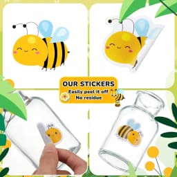 500 Pcs/roll Bee Stickers Teacher Reward Stickers Cute Animal Stickers School Supplies Incentives Roll Sticker