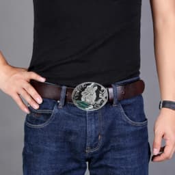 Western Cowboy Relief Belt Buckle Metal Multiple Type Personality Rock Belt Link Buckle Unisex Belt Buckle DIY Supplies