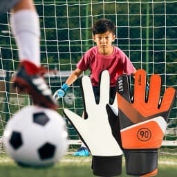 Children's Goalkeeper Gloves Anti-Collision Latex PU Goalkeeper Hand Protection Football Gloves Soccer Accessories for Kids