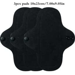 3pcs Full Cotton Hot Pressing Mama Cloth Night Long Sanitary Pads Washable Sanitary Napkins Reusable Panty Liners for Female