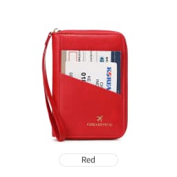 MIYIN RFID Anti-Theft Passport Wallet PU Leather Travel Zipper Men's and Women's Passport Bags Multifunctional Passport Clip