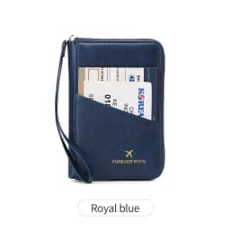 MIYIN RFID Anti-Theft Passport Wallet PU Leather Travel Zipper Men's and Women's Passport Bags Multifunctional Passport Clip