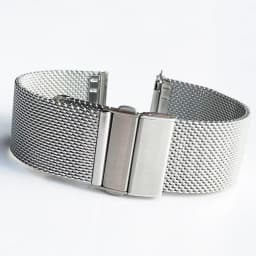 Mesh Milanese Loop Strap Stainless Steel Metal Quick Release Bracelet Double Press Butterfly Buckle Watch Band 18mm 20mm 22mm