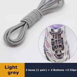 1Pair Elastic No-Tie Shoe Laces for Sneakers Quick Stretching Lock Lazy Laces Rubber Shoelace Round Shoestrings for Easy Adjustm