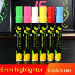 8 Color/set LED Highlighter Fluorescent Marker Pens Erasable Chalk 5/6/8/10mm Stationery For LED Writing Board Painting Graffit