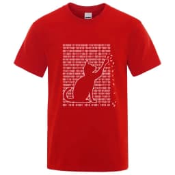 Men's High Quality T-shirt Cotton Blend Funny Cool Cat Design Print Summer Loose Short Sleeve for Men T-Shirt Male Tops Tees