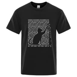 Men's High Quality T-shirt Cotton Blend Funny Cool Cat Design Print Summer Loose Short Sleeve for Men T-Shirt Male Tops Tees
