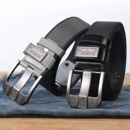 Canvas belt, men's new thickened belt, casual and versatile, extended fabric belt, large needle buckle, jeans belt